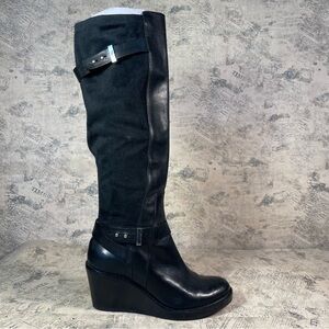 Cole Haan x Nike Air black wedge boots